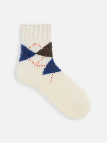 【Tabio MEN】ミンクモールアーガイルショート丈ソックス