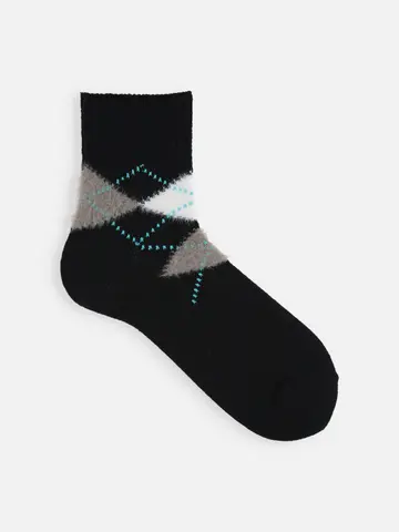 【Tabio MEN】ミンクモールアーガイルショート丈ソックス