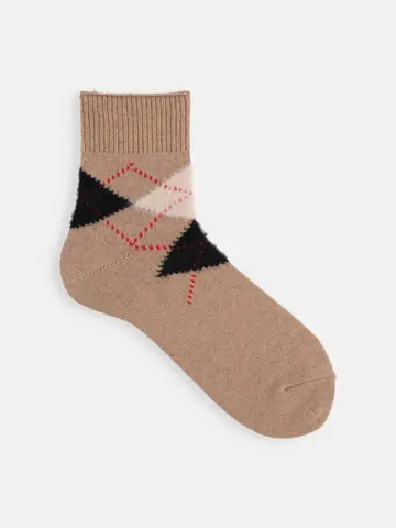 【Tabio MEN】ミンクモールアーガイルショート丈ソックス