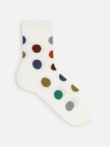 【Tabio MEN】マルチカラーコインドットショート丈ソックス