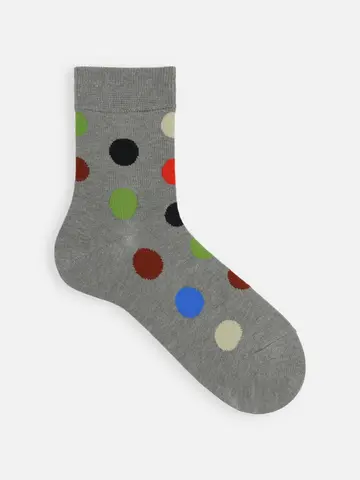 【Tabio MEN】マルチカラーコインドットショート丈ソックス