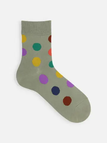 【Tabio MEN】マルチカラーコインドットショート丈ソックス