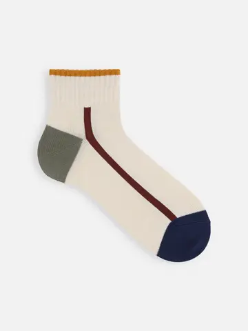 【Tabio MEN】アメリブサイドラインショート丈ソックス