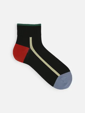 【Tabio MEN】アメリブサイドラインショート丈ソックス