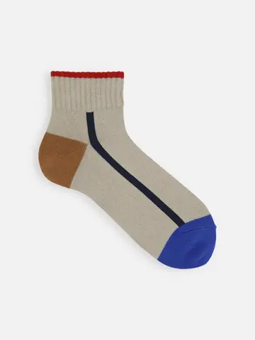 【Tabio MEN】アメリブサイドラインショート丈ソックス