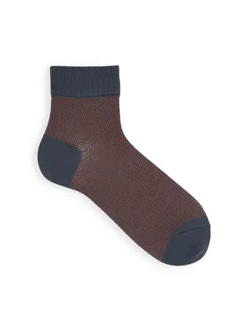 【Tabio MEN】消臭＋COOLMAX配色メッシュショートソックス