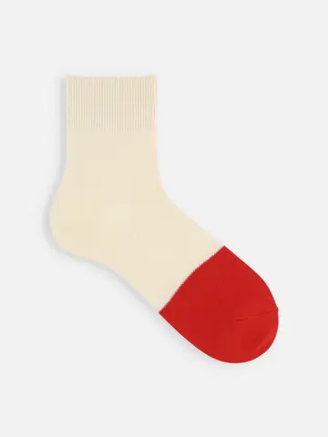 【Tabio MEN】つま先DRY綿麻カノコショートソックス