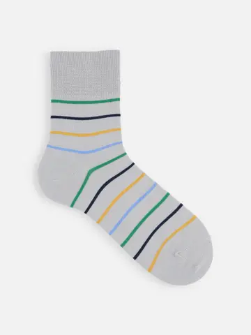 【Tabio MEN】ラメピンボーダーショートソックス