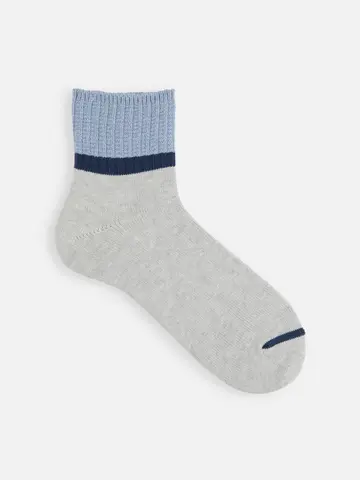 【Tabio MEN】メランジカラーブロックショートソックス