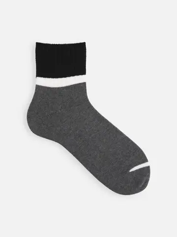 【Tabio MEN】メランジカラーブロックショートソックス