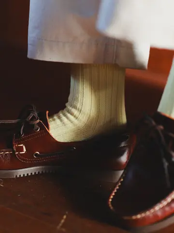 【Tabio MEN】4×2リブショートソックス