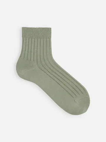 【Tabio MEN】4×2リブショートソックス