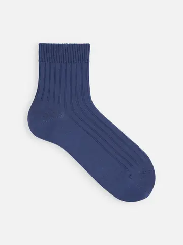 【Tabio MEN】4×2リブショートソックス