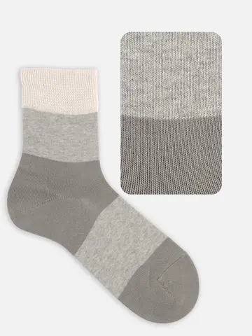 【Tabio MEN】ゴムなし太切り替えショートソックス