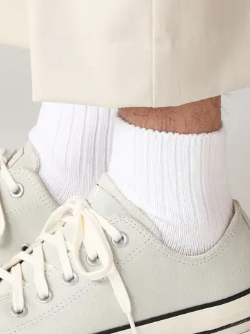 【Tabio MEN】ベーシックリブベタショートソックス