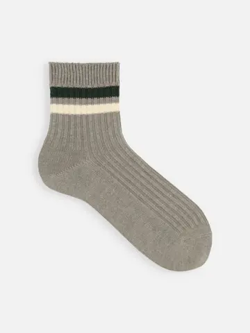 【Tabio MEN】2色ラインショートソックス