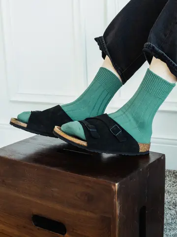 【Tabio MEN】ベーシック太リブショートソックス