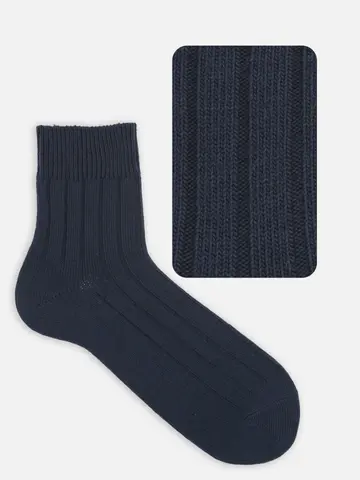 【Tabio MEN】ベーシック太リブショートソックス