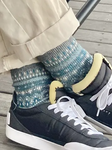 【Tabio MEN】紡毛JQフェアアイルショート丈ソックス