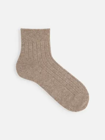 【Tabio MEN】WOOL太リブショート丈ソックス