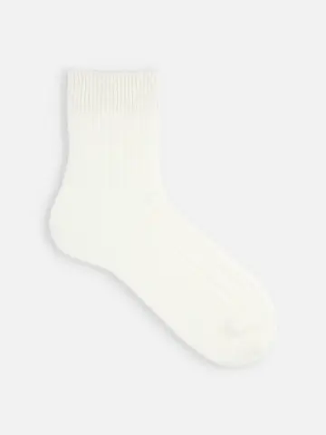 SALE!【Tabio MEN】スラブ撚り杢 太リブ ショートソックス