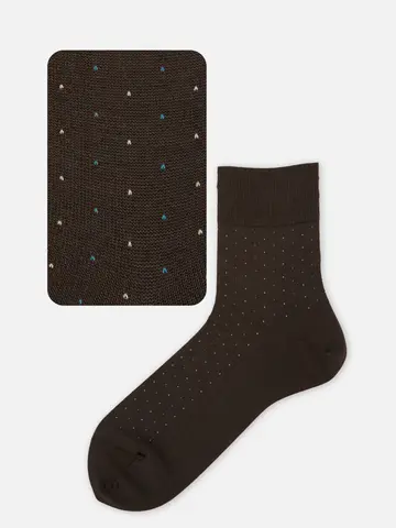 【Tabio MEN】綿麻ピンドットショートソックス