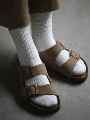 【Tabio MEN】ワッフルゴム長ショート丈ソックス