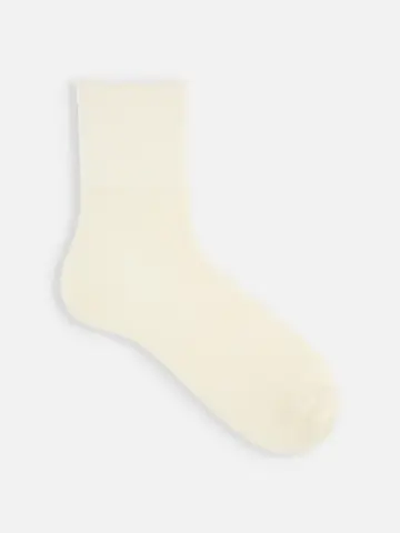 【Tabio MEN】紡毛メリノウールゴム長ショート丈ソックス