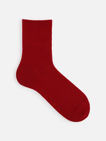 【Tabio MEN】紡毛メリノウールゴム長ショート丈ソックス