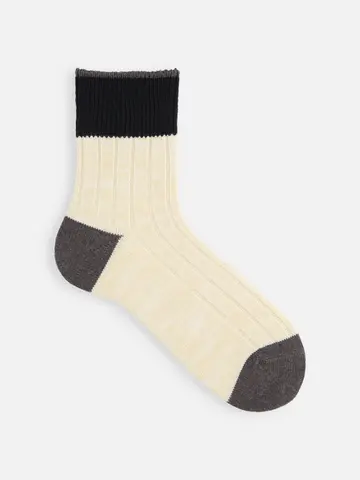 【Tabio MEN】三面切替引き揃えショート丈ソックス