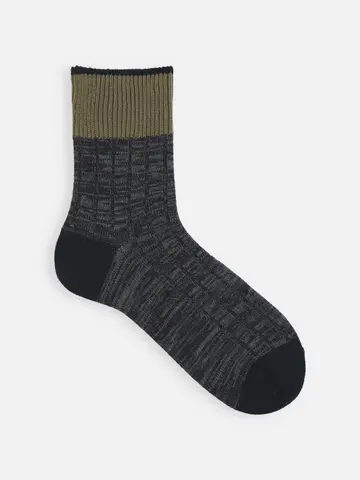 【Tabio MEN】三面切替引き揃えショート丈ソックス