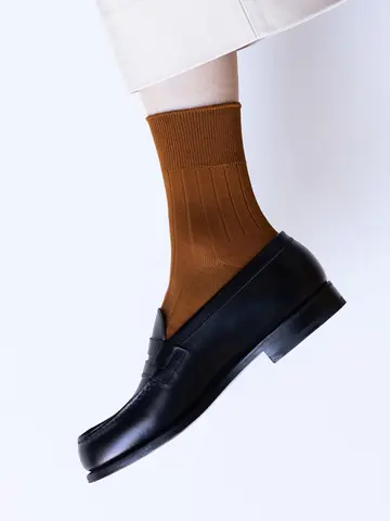 【Tabio MEN】9×2太リブショート丈ソックス