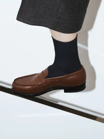 【Tabio MEN】9×2太リブショート丈ソックス