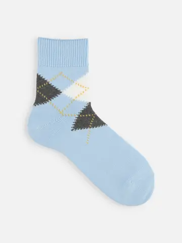【Tabio MEN】綿アーガイルショート丈ソックス