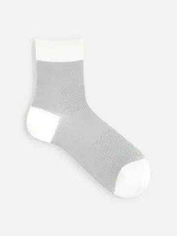 【Tabio MEN】ライトメッシュブロックショート丈ソックス