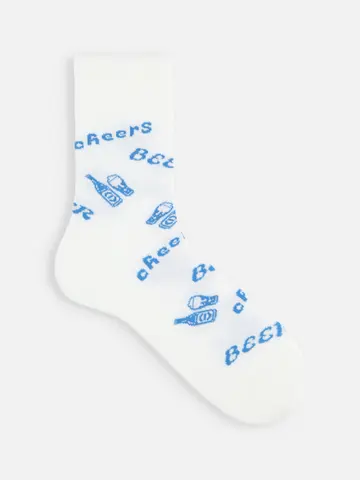 SALE!【Tabio MEN】ビール＆メッセージショート丈ソックス