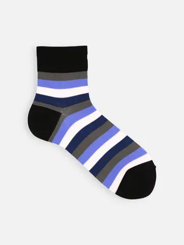 SALE!【Tabio MEN】マルチボーダーショート丈ソックス