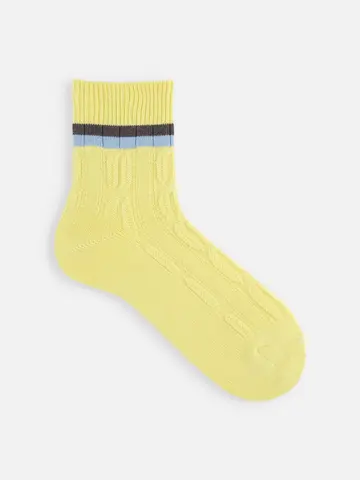 【Tabio MEN】クリケットラインロークルー丈ソックス