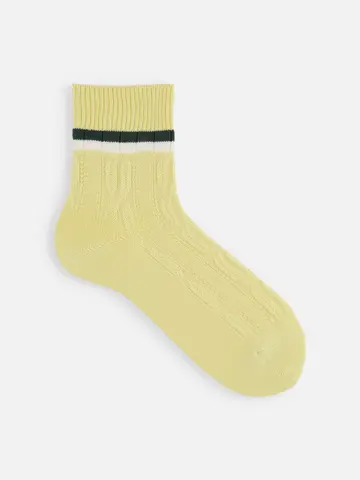 【Tabio MEN】クリケットラインロークルー丈ソックス