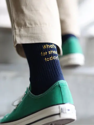 【Tabio MEN】メッセージ刺繍ショート丈ソックス