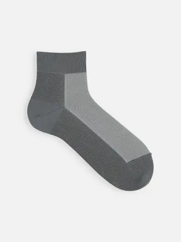 【Tabio MEN】つま先までメッシュバイカラーショート丈ソックス