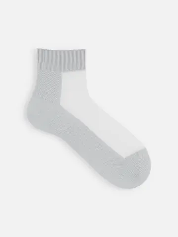 【Tabio MEN】つま先までメッシュバイカラーショート丈ソックス