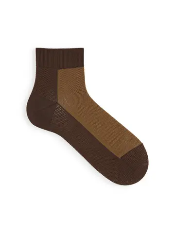 【Tabio MEN】つま先までメッシュバイカラーショートソックス