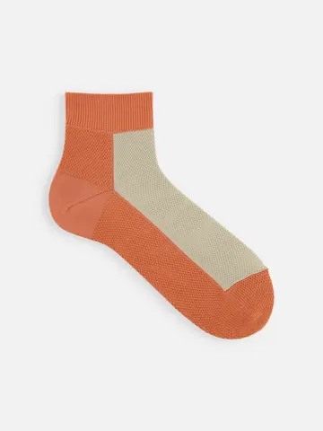 【Tabio MEN】つま先までメッシュバイカラーショート丈ソックス