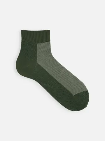 【Tabio MEN】つま先までメッシュバイカラーショート丈ソックス