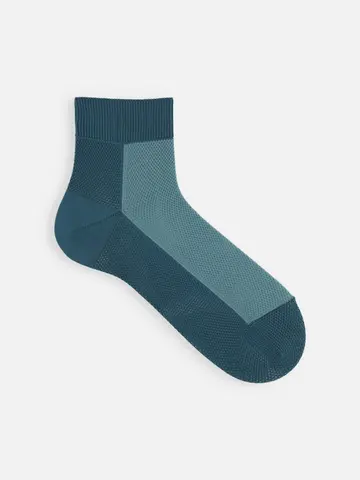 【Tabio MEN】つま先までメッシュバイカラーショート丈ソックス