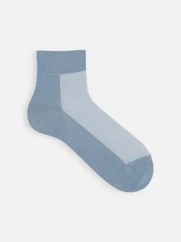 【Tabio MEN】つま先までメッシュバイカラーショート丈ソックス