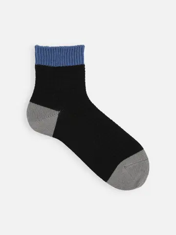【Tabio MEN】綿麻切替ワッフルショート丈ソックス