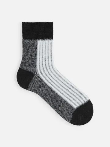 【Tabio MEN】JQミンクモールリブショート丈ソックス