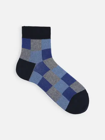 SALE!【Tabio MEN】JQブロックチェックショート丈ソックス